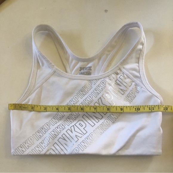 Victoria’s Secret Pink Ultimate metallic Graphic Racerback Sport Bra Size XS - Picture 9 of 9